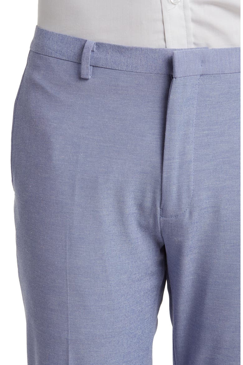 Martelli Blue Heathered Two-Button Notch Lapel Suit, Alternate, color, BLUE