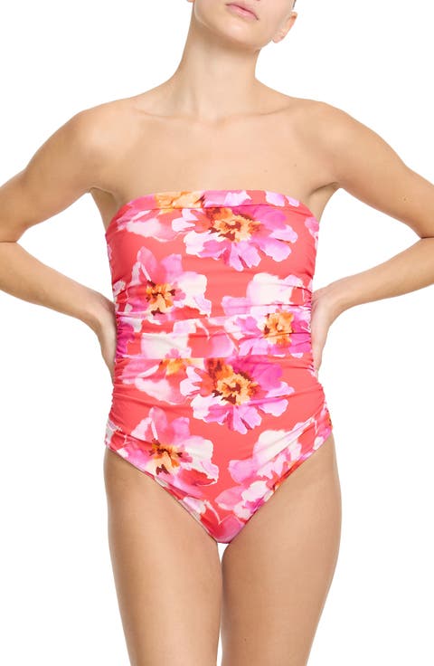 Strapless Bandeau One-Piece Swimsuit
