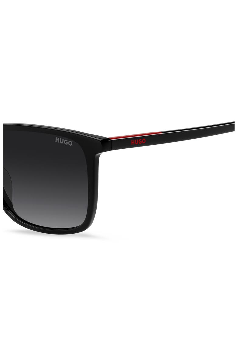HG 1423/G/S 56mm Gradient Rectangular Sunglasses, Alternate, color, BLACK/ DARK GREY SF