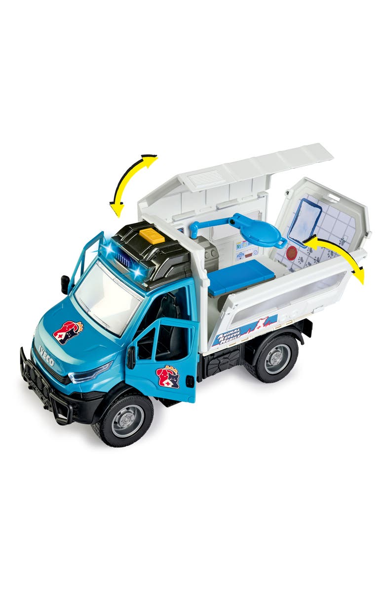 Dickie Toys HK Ltd Light & Sound Iveco Animal Rescue Playset, Alternate, color, Multicolored