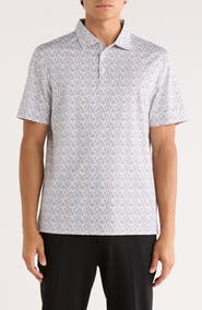 Bugatchi Victor Short Sleeve 8-Way Stretch OoohCotton® Knit Polo