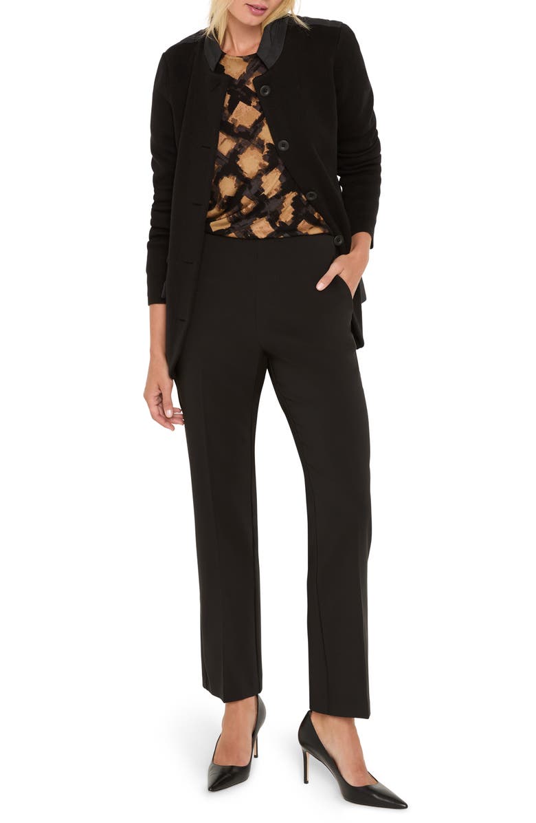 NIC+ZOE Puffer Back Knit Blazer, Alternate, color, Black Onyx