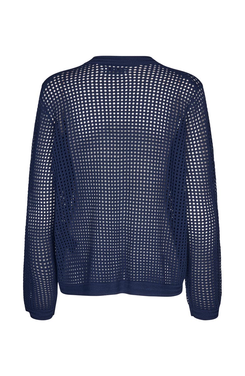 Masai Copenhagen MaLarkena Open Knit Cardigan, Alternate, color, Navy Blazer