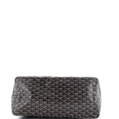 Pre-owned Goyard  Goyard Saint Louis Tote Printed Coated Canvas Gm In Black