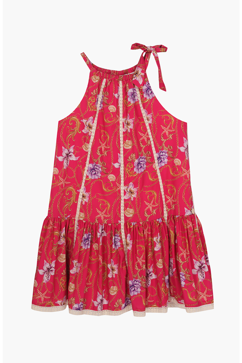 EUROS KIDS BEACH DRESS, Main, color, Floral Fuchsia