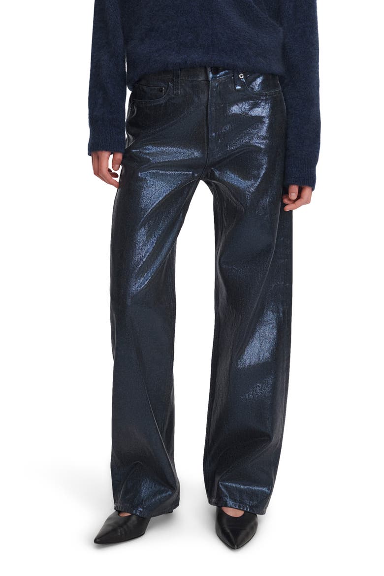 Logan Foil Wide Leg Jeans, Main, color, RINSE FOIL