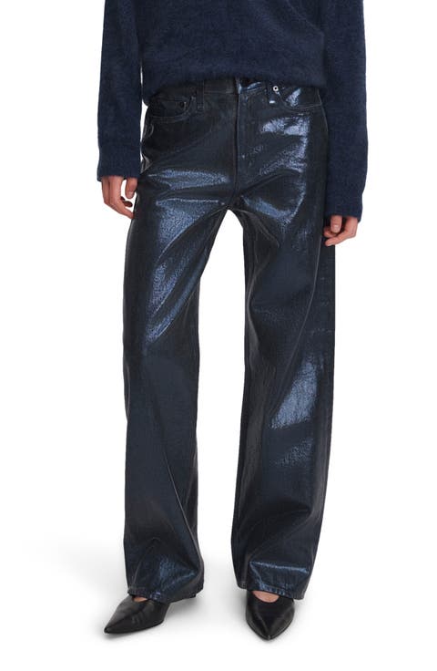 Logan Foil Wide Leg Jeans