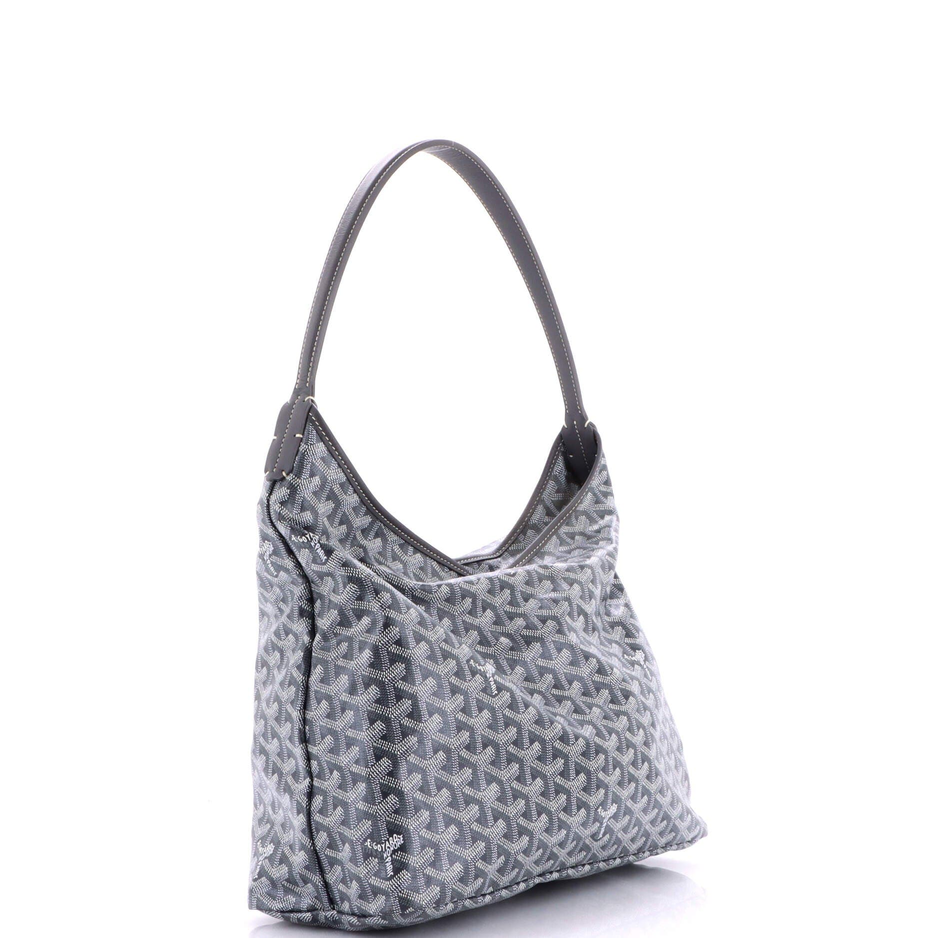 Pre-Owned Goyard Boheme Hobo Coated Canvas, Alternate, color, Gray