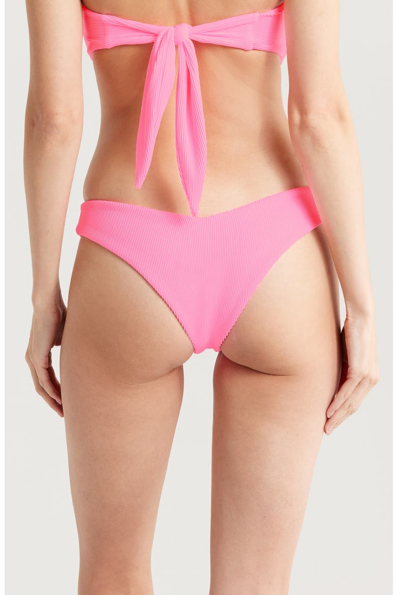 V-Cut Bikini Bottoms, Alternate, color, TAFFY PINK