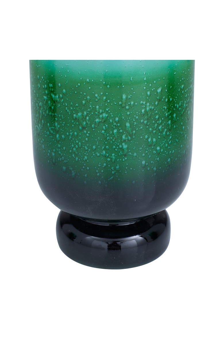 Novogratz Green Glass Pillar Hurricane Lamp with Ombré Effect - Set of 3, Alternate, color, 
