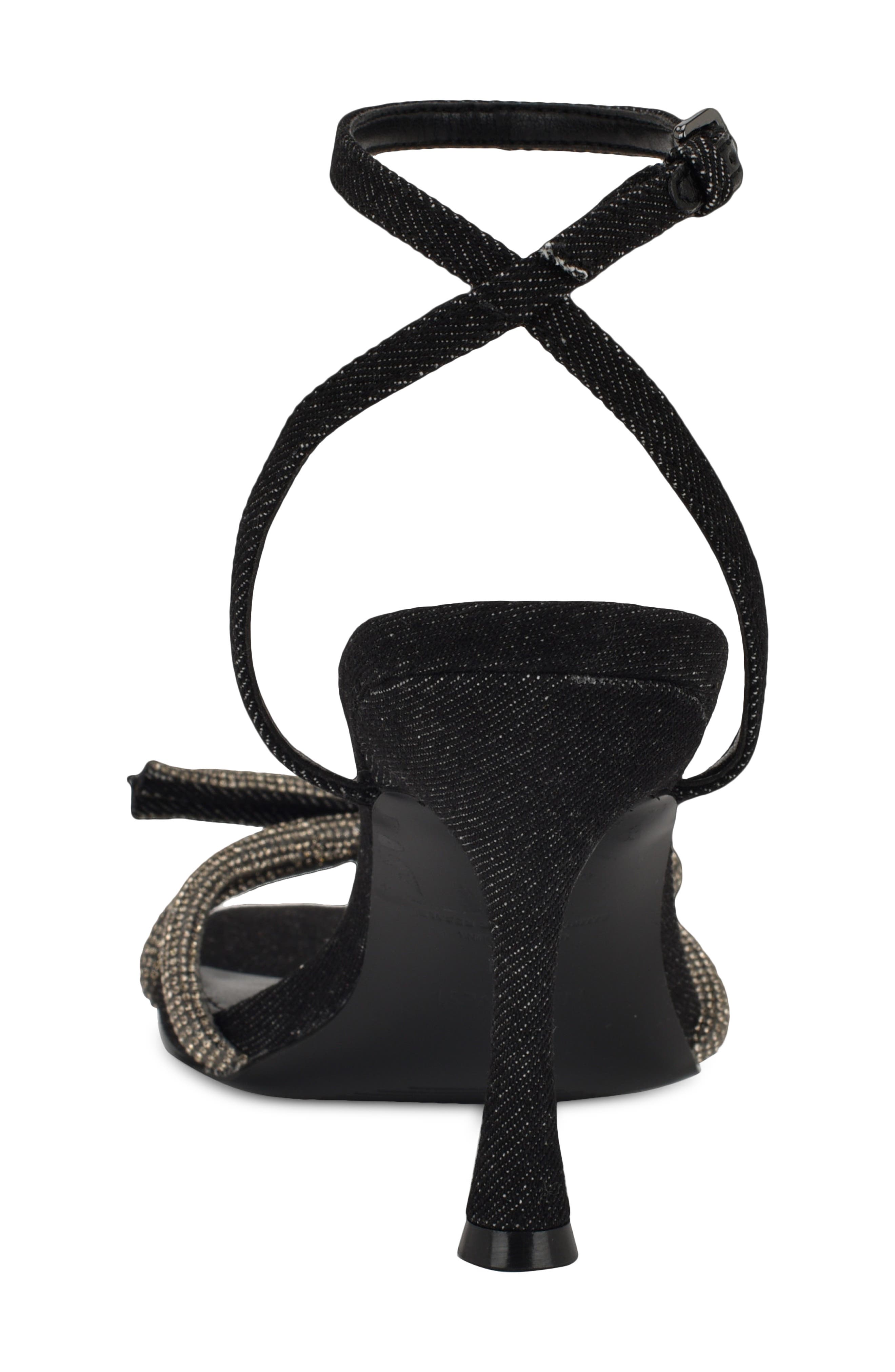 Nine West Ivid Ankle Strap Sandal, Alternate, color, Black