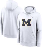 Jordan Brand Men's Jordan Brand White Michigan Wolverines Primetime Evergreen Club Fleece Pullover Hoodie
