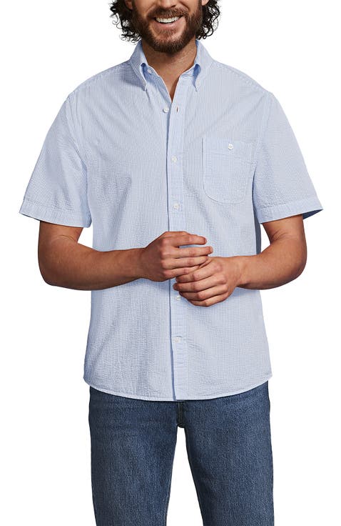 Short Sleeve Seersucker Shirt