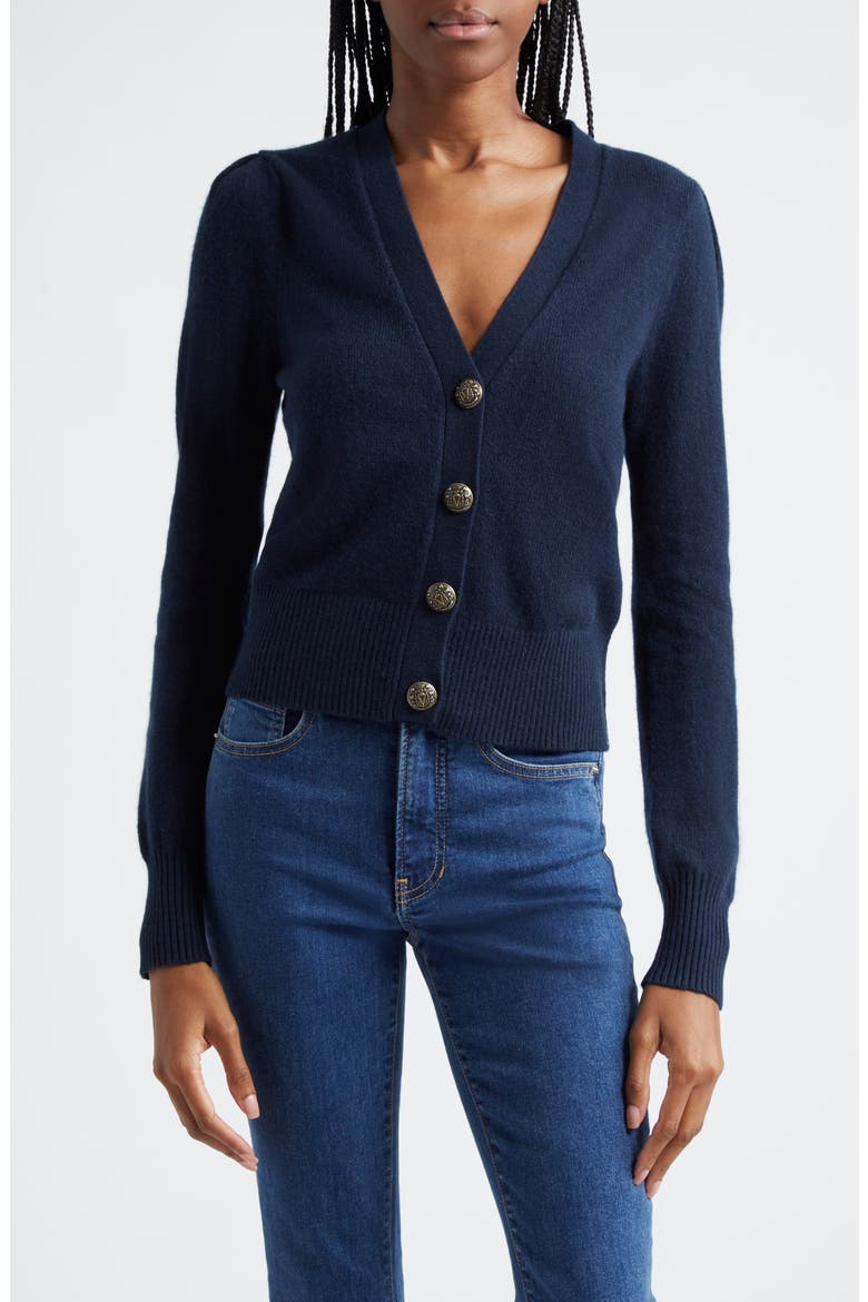 Solene Cashmere Cardigan, Main, color, NAVY