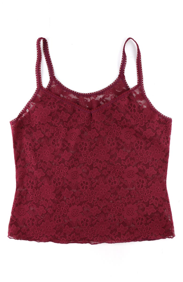 Hanky Panky Daily Lace Sheer Camisole, Alternate, color, Lipstick Red