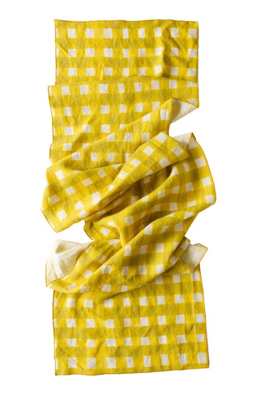 Goldie Home Yellow Cross Hatch Runner In Yellow