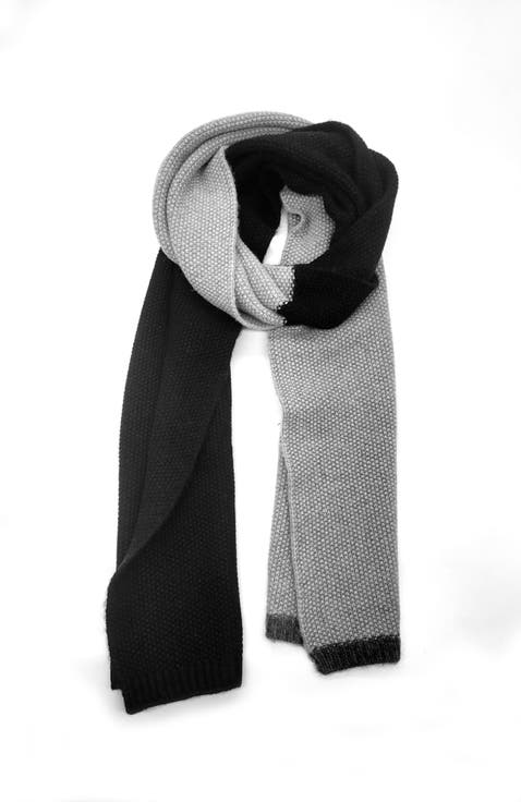 Cashmere color block scarf
