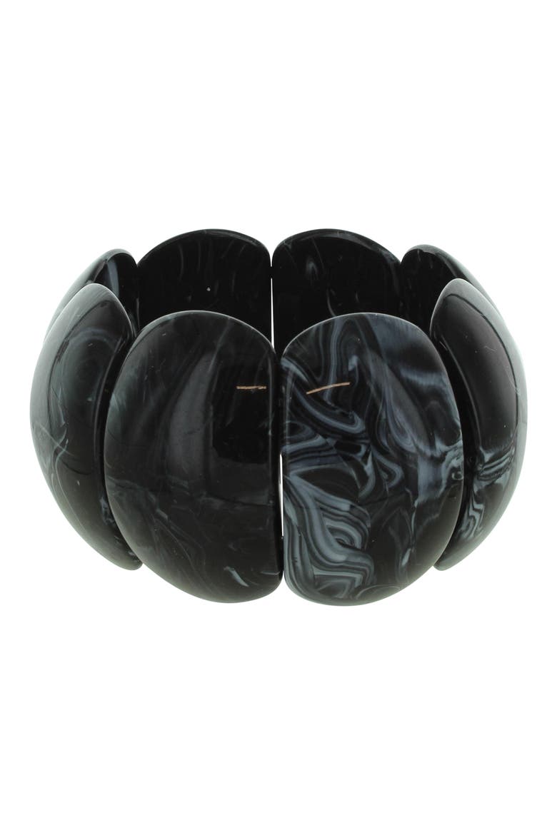 Lucy Stretch Bracelet, Main, color, BLACK