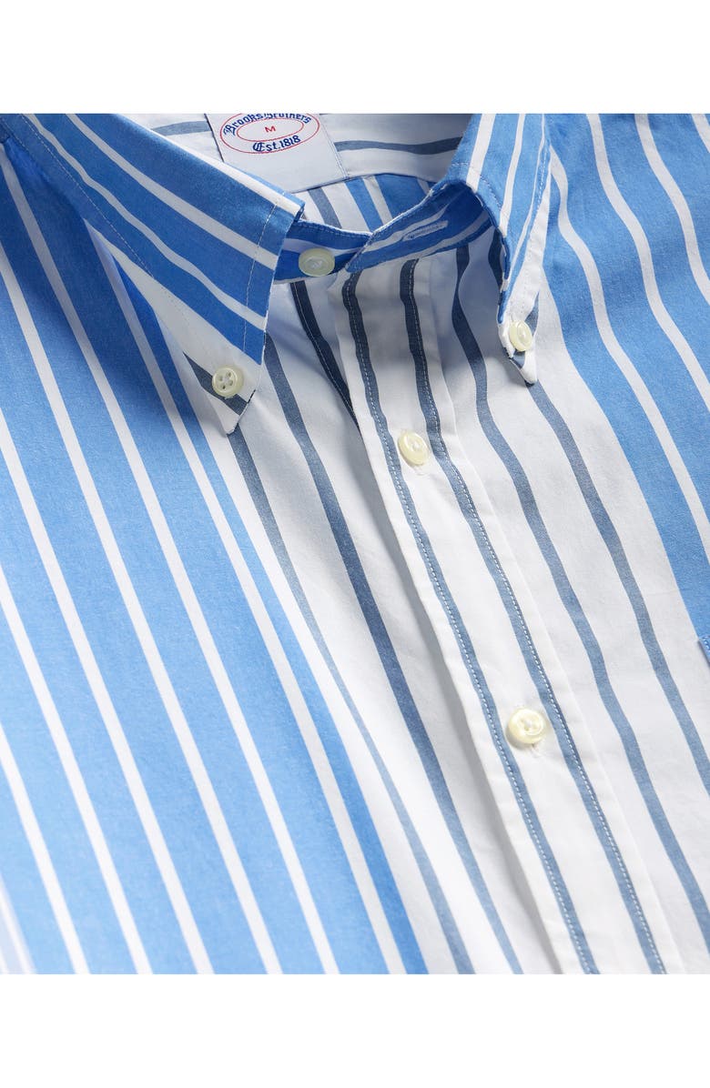 Brooks Brothers Friday Regular Fit Stripe Cotton Poplin Button-Down Shirt, Alternate, color, Funstripe
