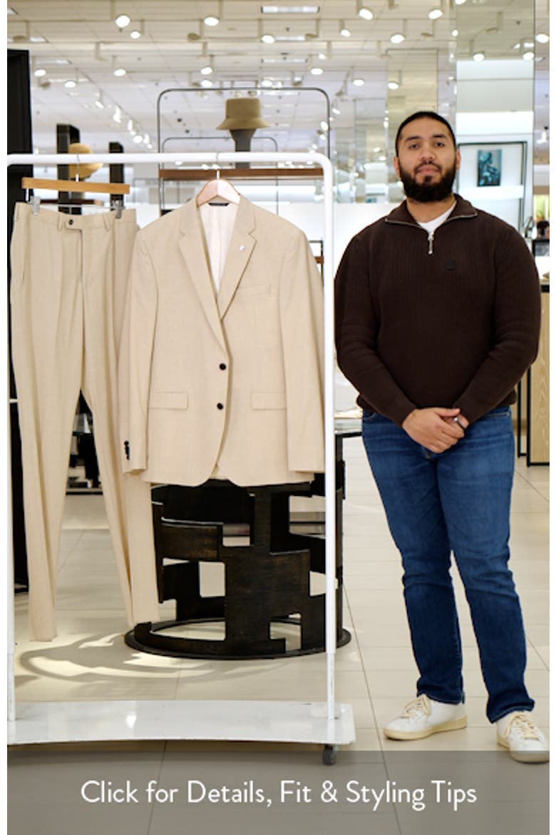 Ross Slim Fit Solid Tan Wool Blend Suit video
