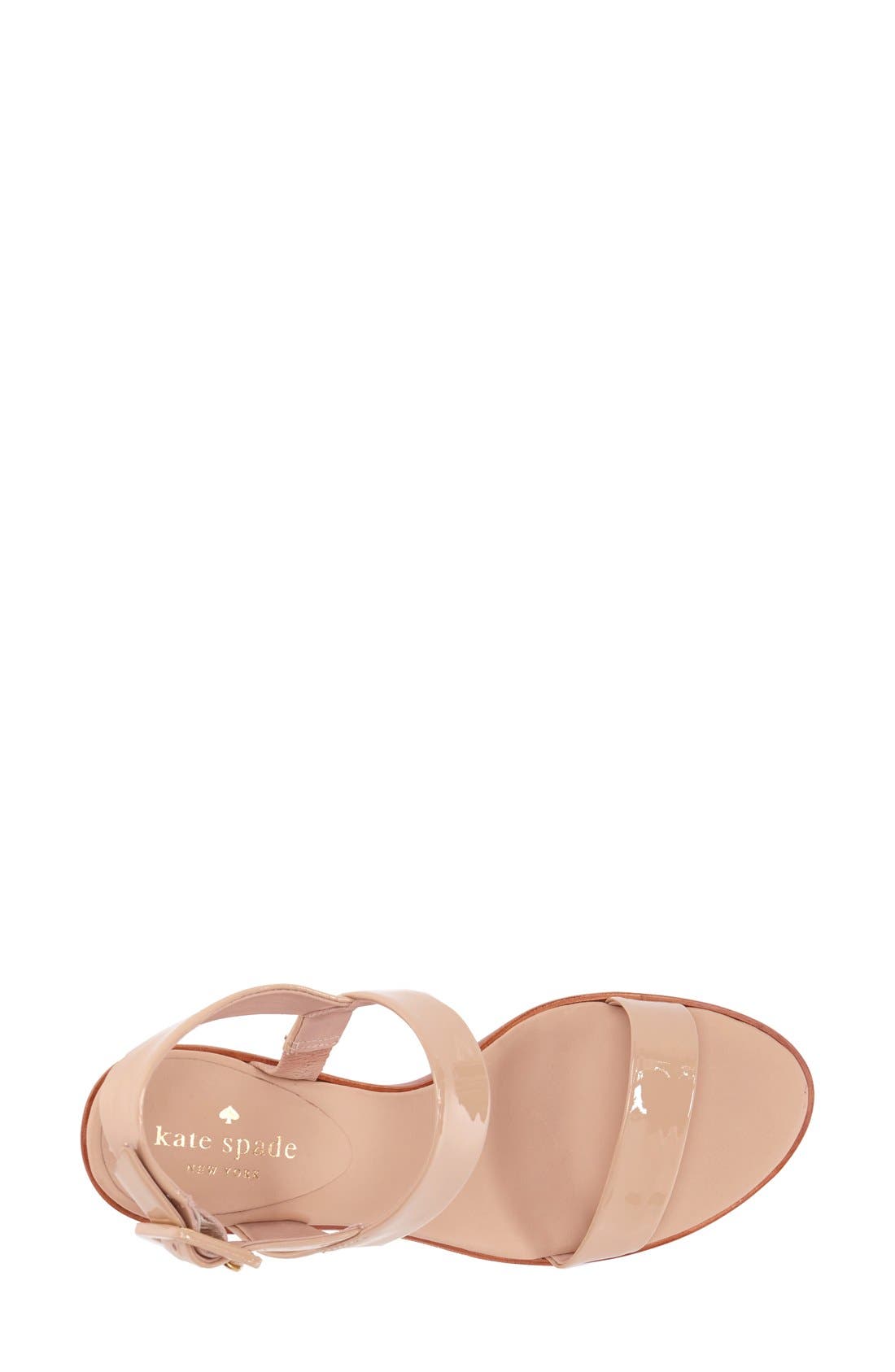 'nice' sandal, Alternate, color, NUDE PATENT