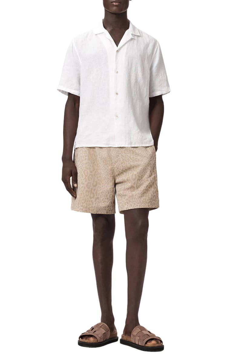 AllSaints Hockley Suede Shorts, Alternate, color, Pasilla Brown