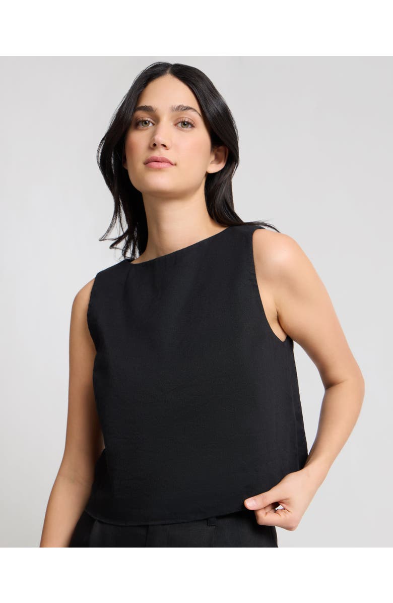 Onia Boatneck Shell Top, Alternate, color, Black