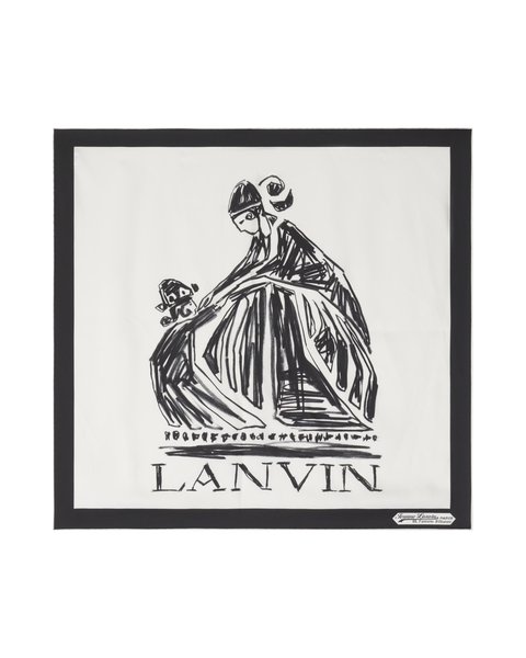 Mother & Daughter Printed Silk Scarf