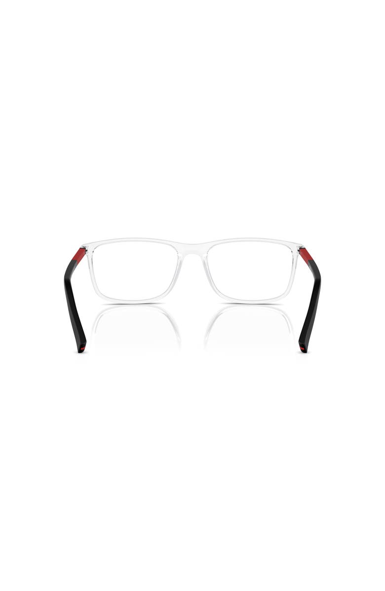 Prada Linea Rossa 57mm Rectangle optical glasses, Alternate, color, Transparent
