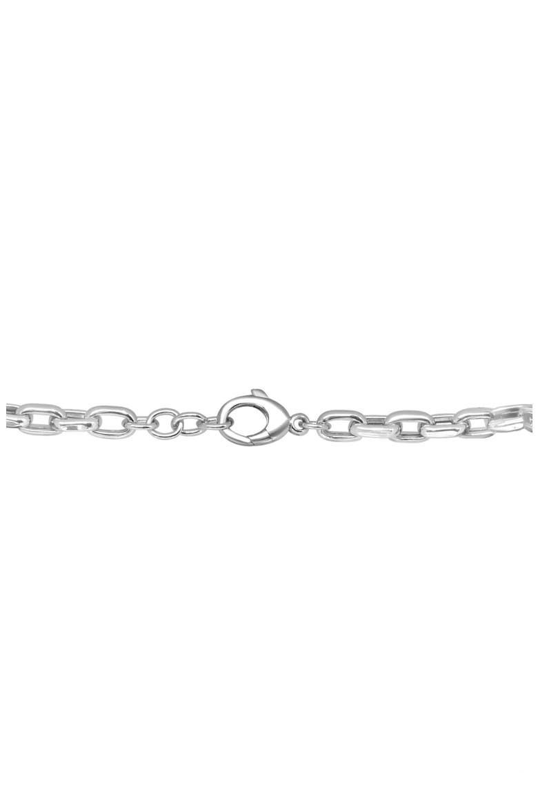 Men's Sterling Silver Chain Necklace, Alternate, color, GREY