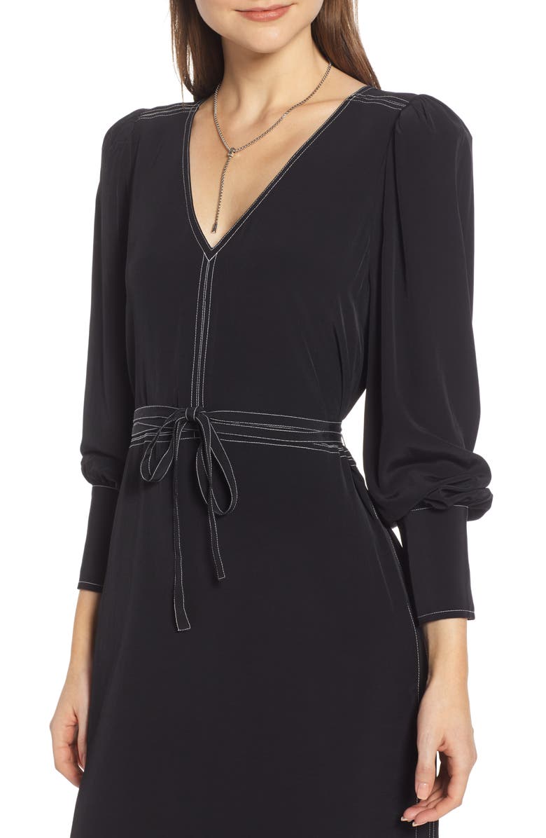 Something Navy Side Slit Midi Dress, Alternate, color,