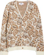 Wax London Alban Floral Jacquard Cardigan