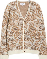 Wax London Alban Floral Jacquard Cardigan