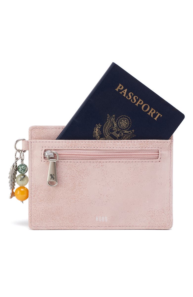 HOBO Euro Slide Leather Card Case, Alternate, color, Blossom