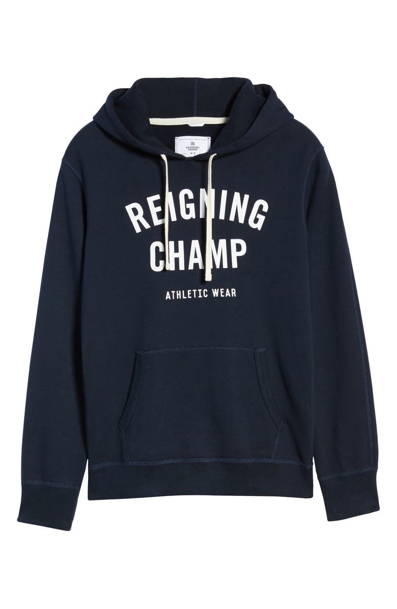 Reigning Champ Gym Logo Hooded Sweatshirt, Alternate, color, 