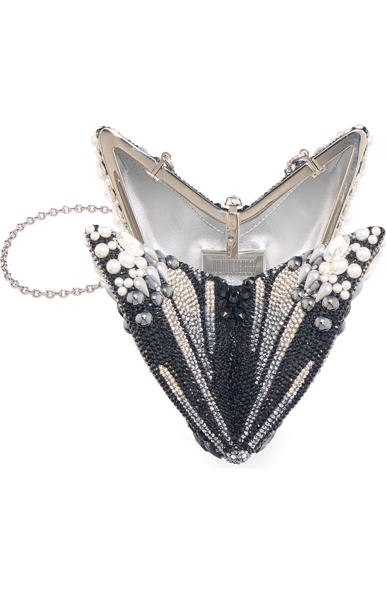 JUDITH LEIBER COUTURE Butterfly Crystal Clutch, Alternate, color, Silver Jet Multi