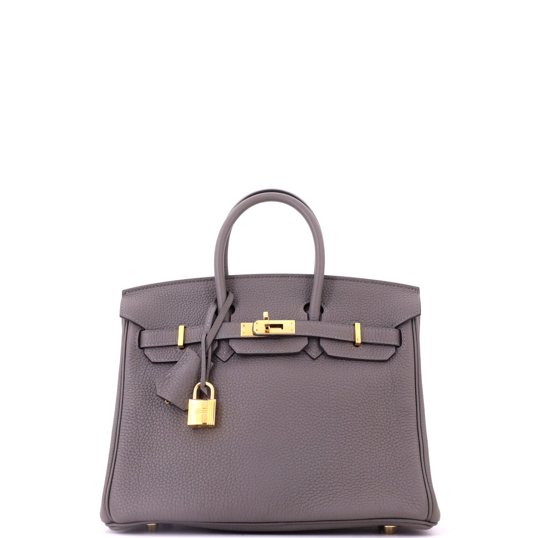 Birkin Handbag Grey Togo with Gold Hardware 25, Main, color, Gris Meyer