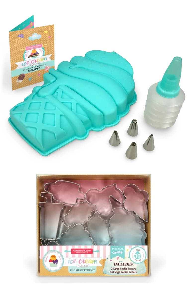 Handstand Kitchen Ice Cream Parlor Large Cake & Cookie Cutters Set, Alternate, color,