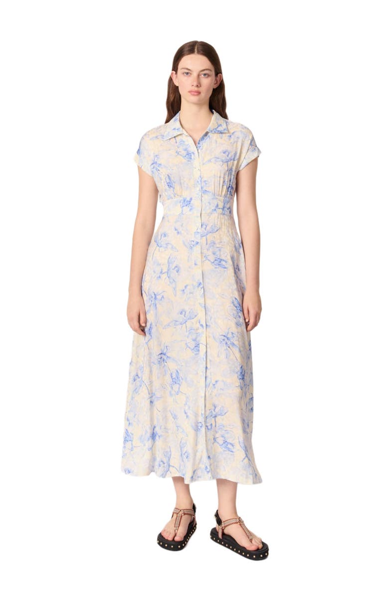 maje Patterned maxi dress, Alternate, color,