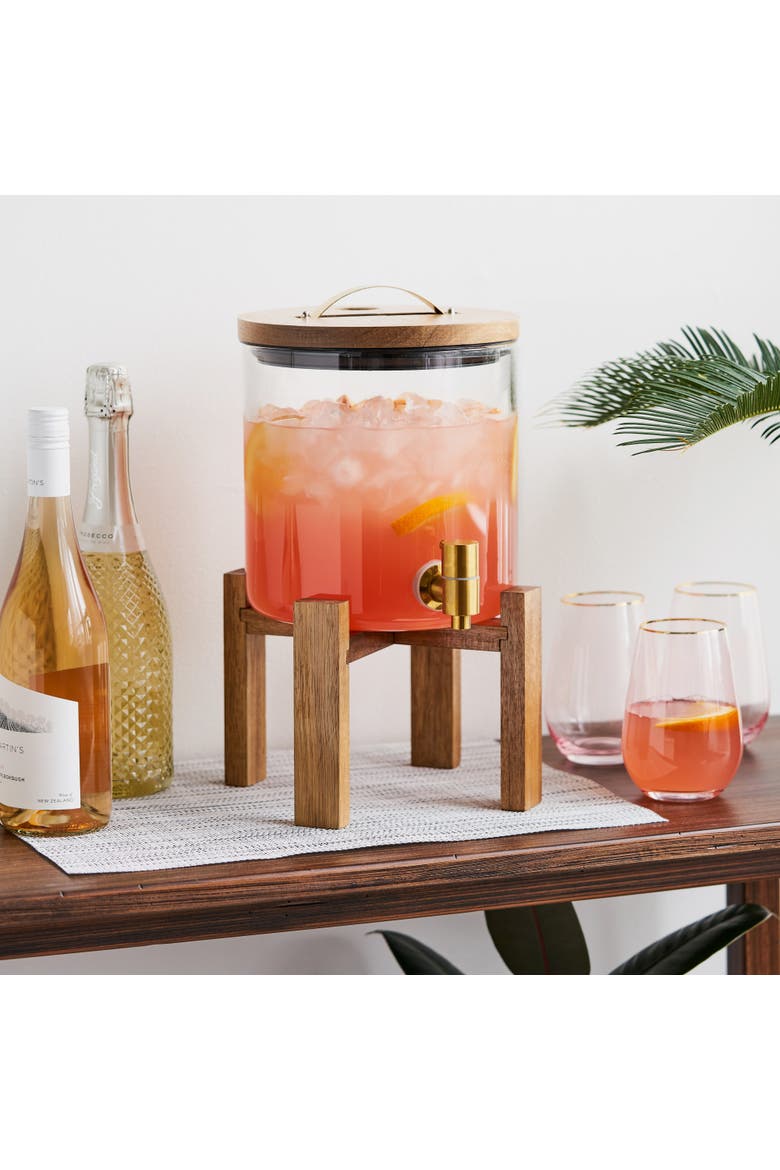 Modern Manor Drink Dispenser, Alternate, color, Brown