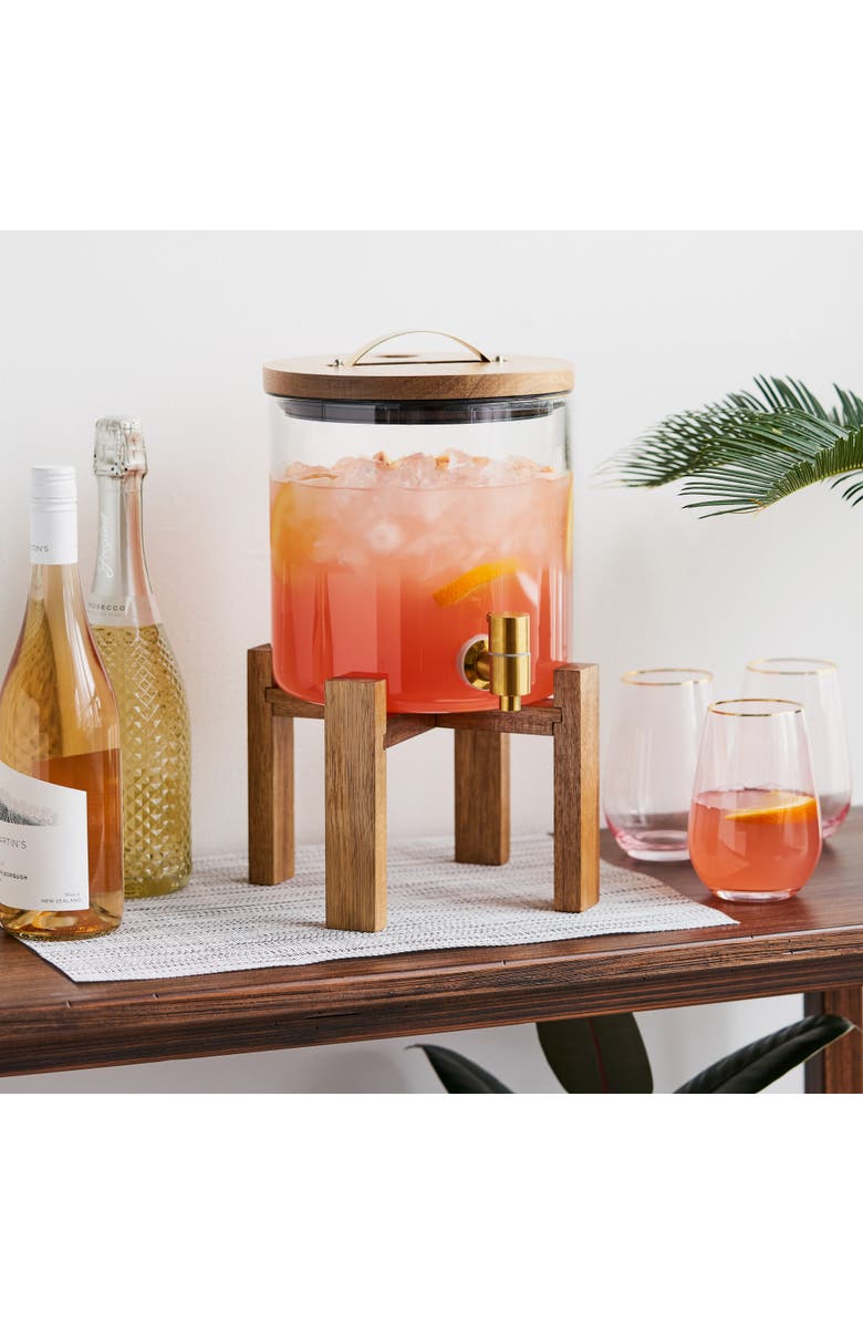 TWINE Modern Manor Drink Dispenser, Alternate, color, Brown