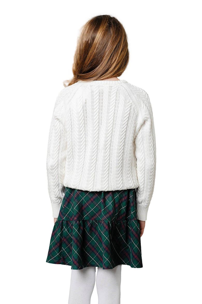 Girls' Organic Flounce Party Skirt, Toddler, Alternate, color, Merry Pine Plaid