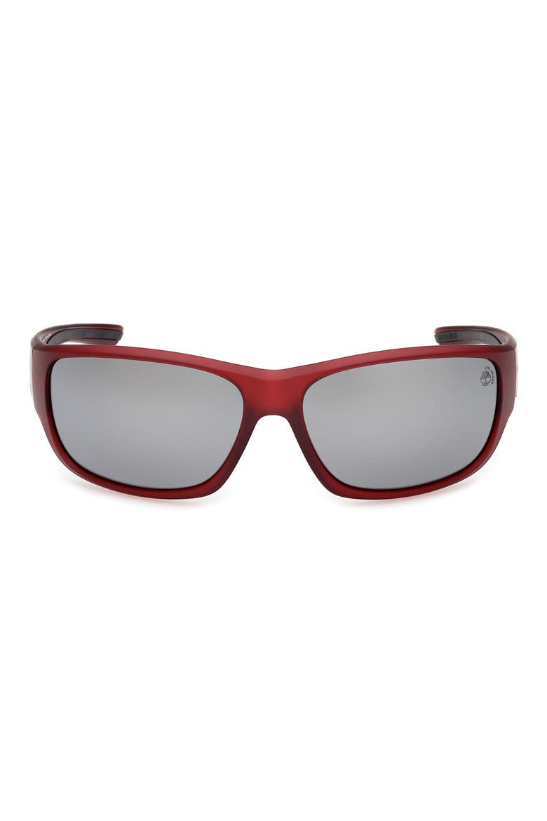64mm Sunglasses, Main, color, MATTE RED / SMOKE POLARIZED