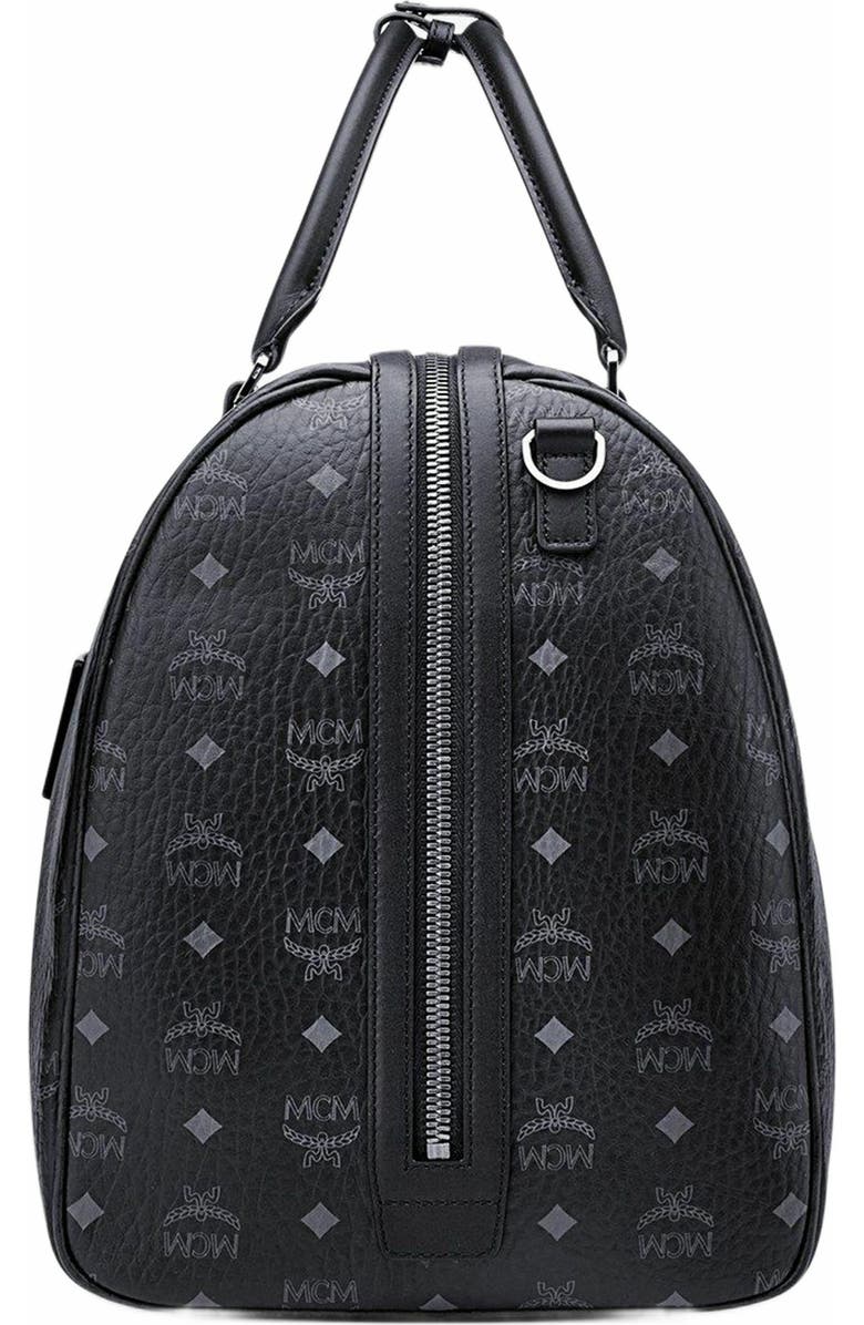 MCM Ottomar Weekender Bag in Visetos, Alternate, color, Black