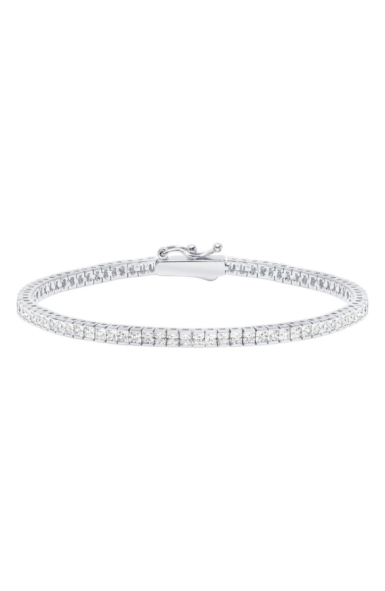 Crislu Skinny Bracelet, Main, color, Platinum F