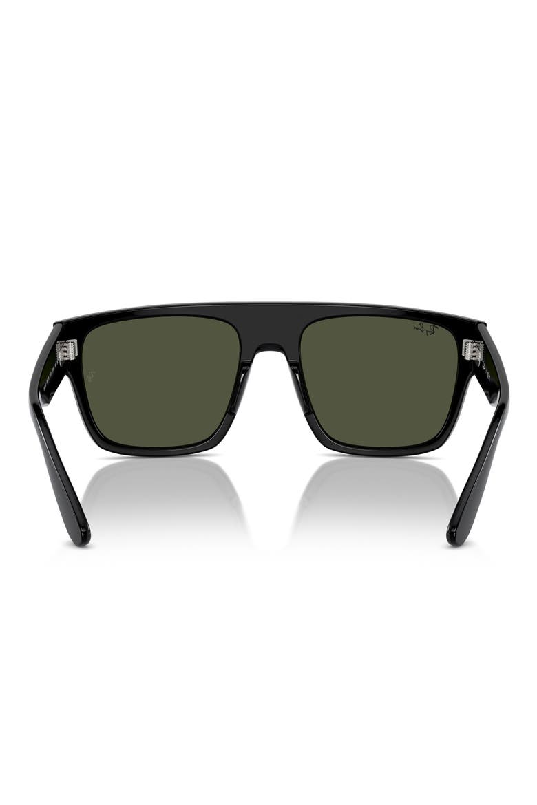 57mm Square Sunglasses, Alternate, color, BLACK