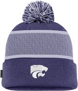 Nike Youth Nike Purple Kansas State Wildcats 2024 Sideline Peak Cuffed Knit Hat with Pom