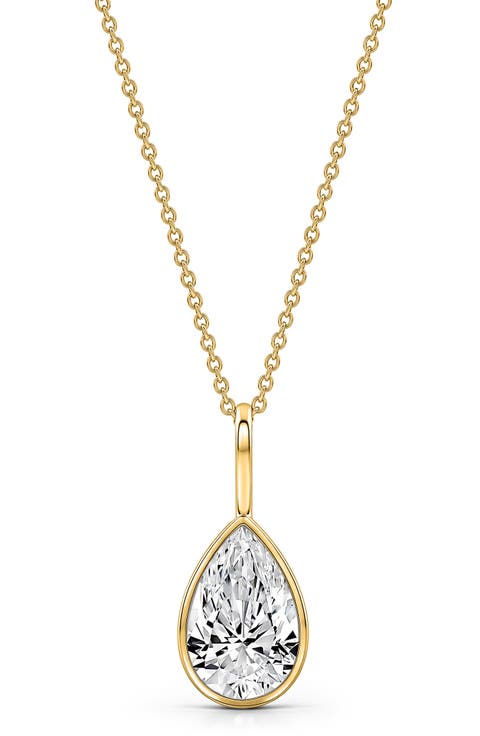 WaterDrop Pear Cut Lab Grown Diamond Pendant Necklace