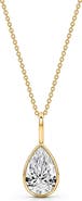 Roseate WaterDrop Pear Cut Lab Grown Diamond Pendant Necklace