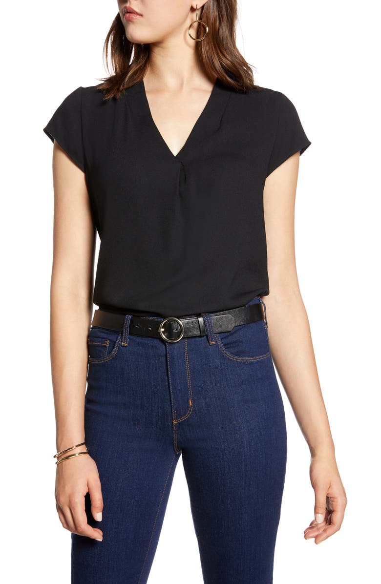 Halogen<sup>®</sup> WOVEN CAP SLV TOP, Main, color, 